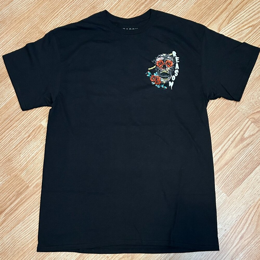 NEW Reason Brand Skull Chains Barbedwire Graphic T-Shirt Men's Large Black RARE!